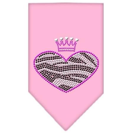 UNCONDITIONAL LOVE Zebra Heart Rhinestone Bandana Light Pink Small UN849359